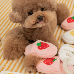 Slipper Dog Tug Toy - Strawberry