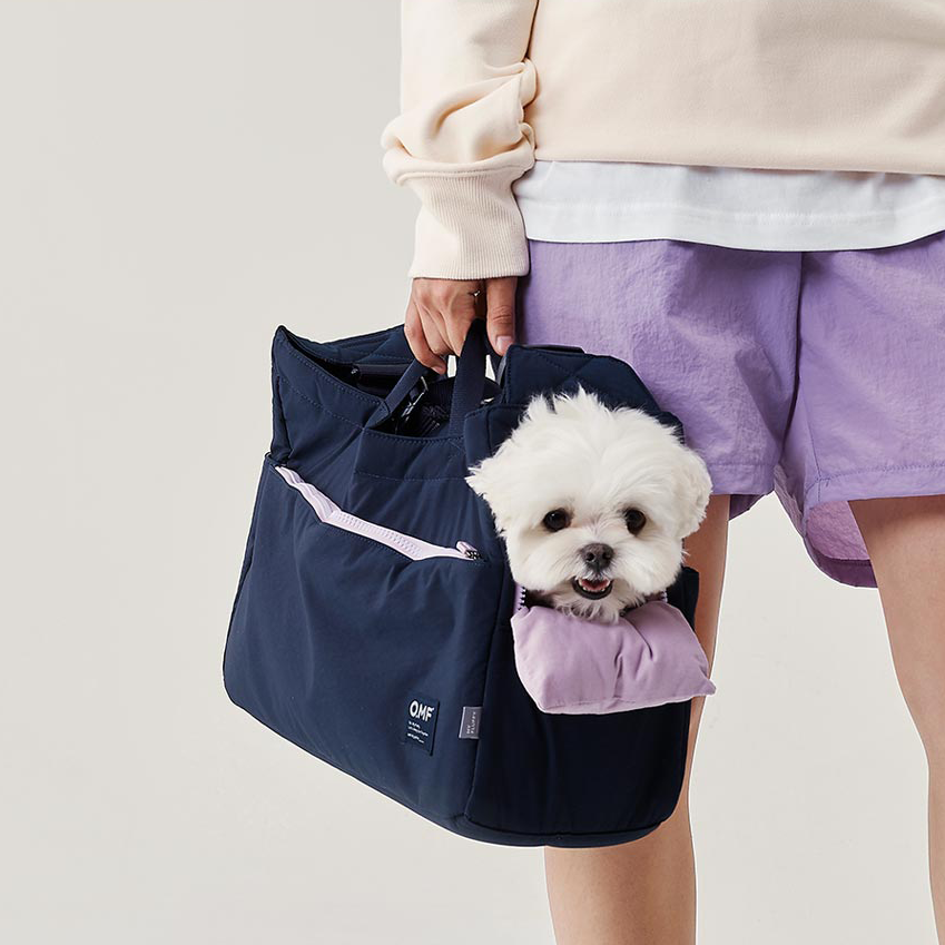 My Fluffy Pet Tote Carrier Bag Navy