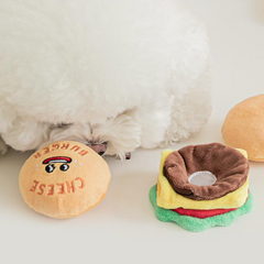 Cheese Burger Nosework Dog Toy