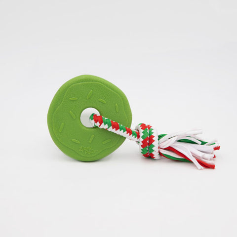 Holiday ZippyTuff Teetherz Dog Chew Toy - Donut Green