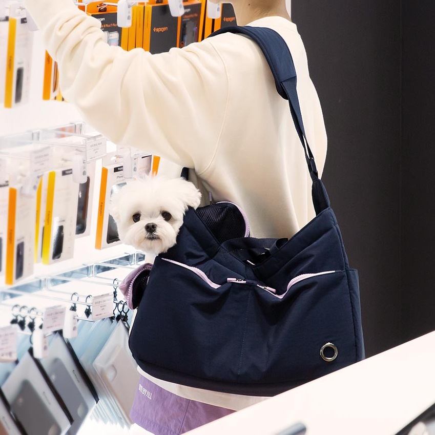 My Fluffy Pet Tote Carrier Bag Navy